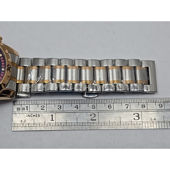 Glenaw Automatic Open Heart Two Tone Stainless Steel 45mm 3ATM Watch Day Date WR - Picture 9 of 11